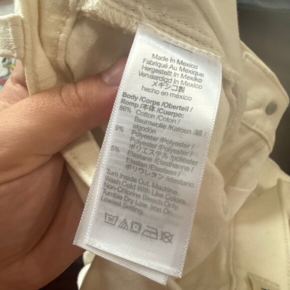 NWT Madewell Kick Out Full Length Jeans in Vintage Canvas Cream Tan Size 31 - Picture 11 of 12